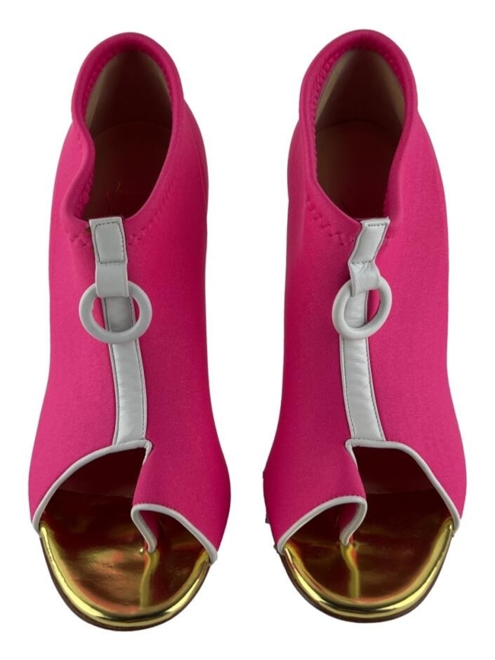 Christian Louboutin Pink Open-Toe Women's  Booties 37.5